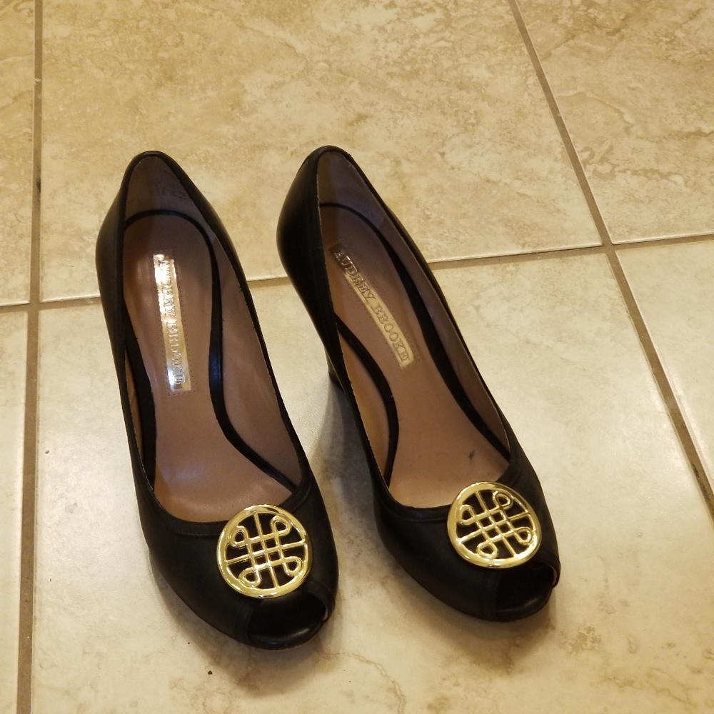 Black Audrey Brookes Wedges